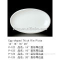 Egg-shaped Thick Rim Plate